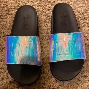 vs PINK iridescent slides